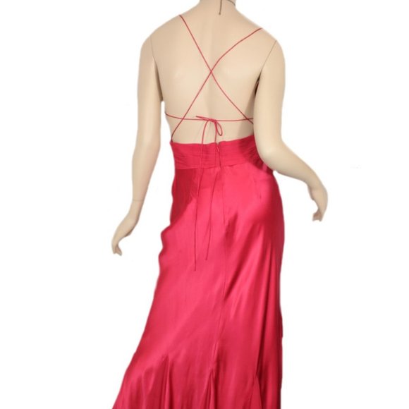 AIDAN MATTOX Pink Gown Dress Evening Formal Prom Sz 10 Medium New 350$ - Picture 3 of 4